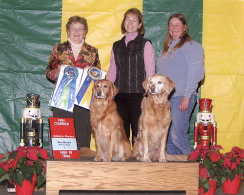 Deja and Susan Westover win High in Trial and Debi Best and Sprite win High Combined. Photo by Robert Photos.